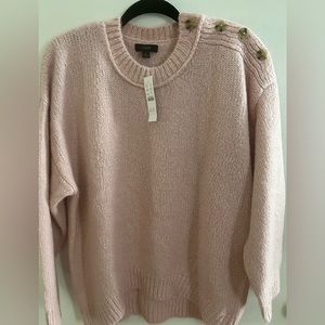 Women’s jcrew, pink sweater, size large